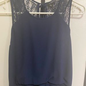 Long navy blue dress